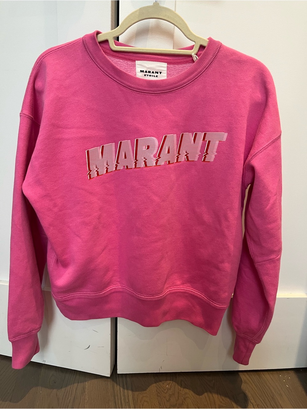 Isabel Marant Étoile Pink Logo Crewneck Sweatshirt